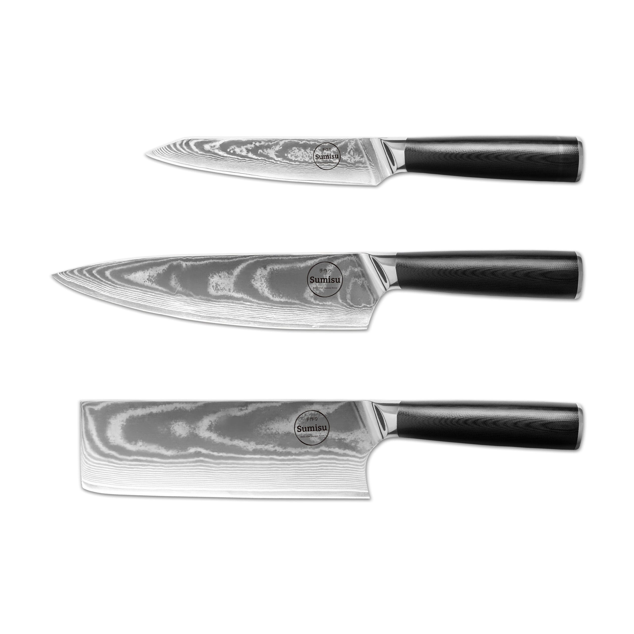 Sumisu Knives 3 pieces Black Cuisine Chef allonge Sumisu Knives 3 pieces Black Cuisine Chef allonge