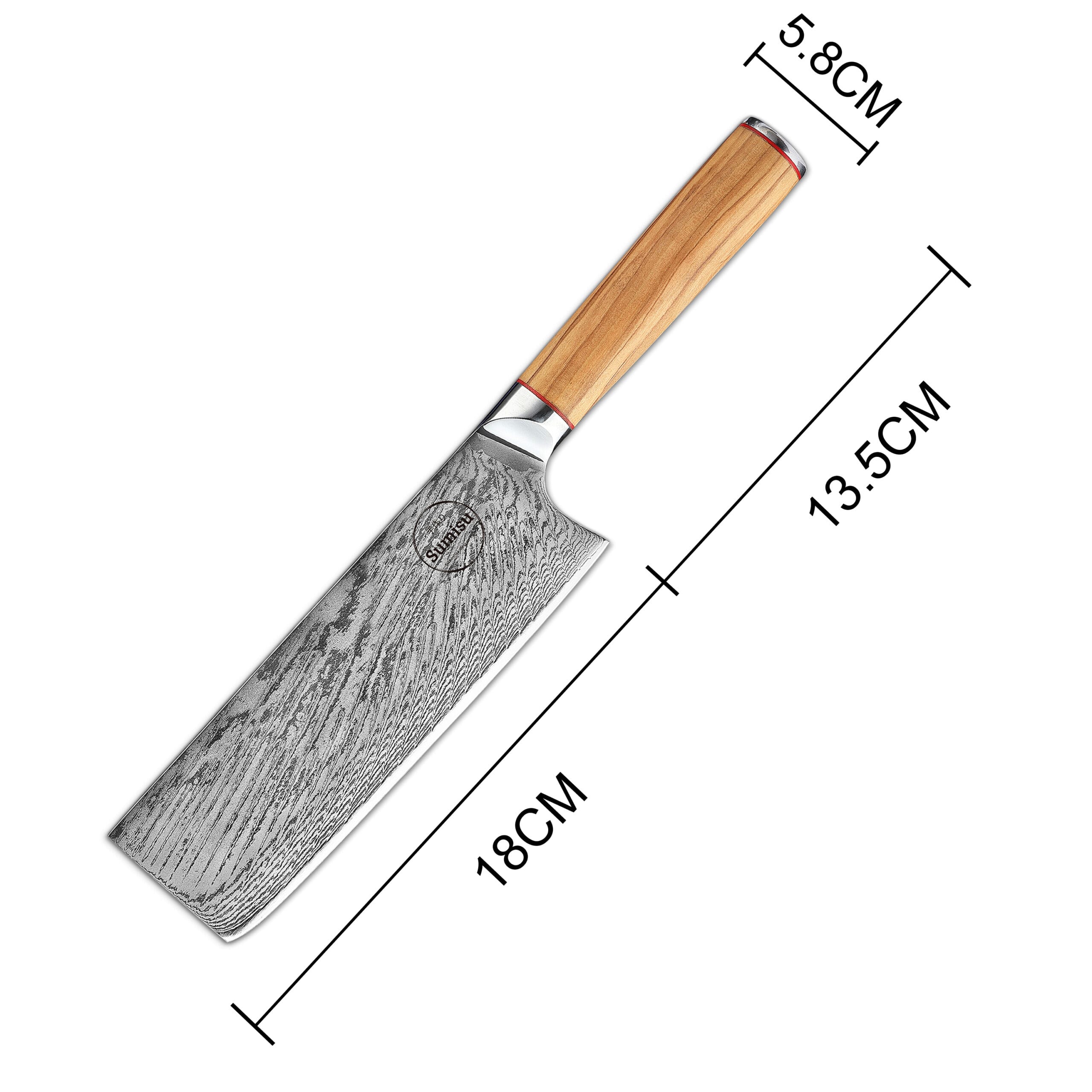 Sumisu Knives Nakiri Wood afmeting Sumisu Knives Nakiri Wood afmeting