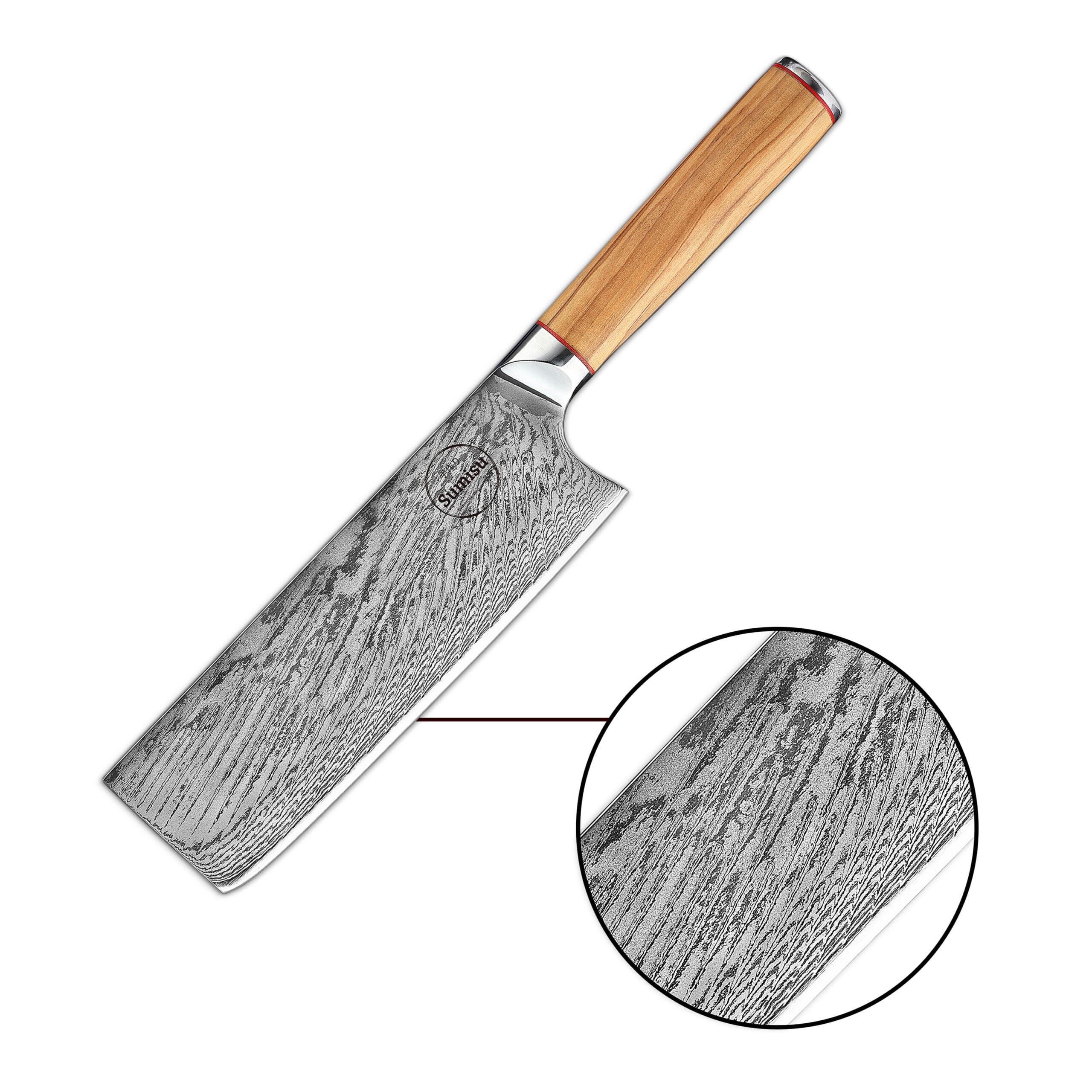 Sumisu Knives Nakiri Wood detail Sumisu Knives Nakiri Wood detail